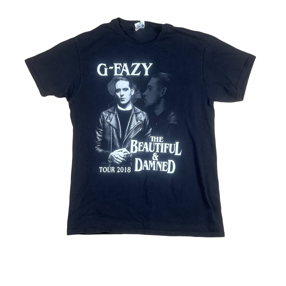 G-Eazy The Beautiful & Damned Tour 2018 T-Shirt Mens Medium Black Trippie Redd